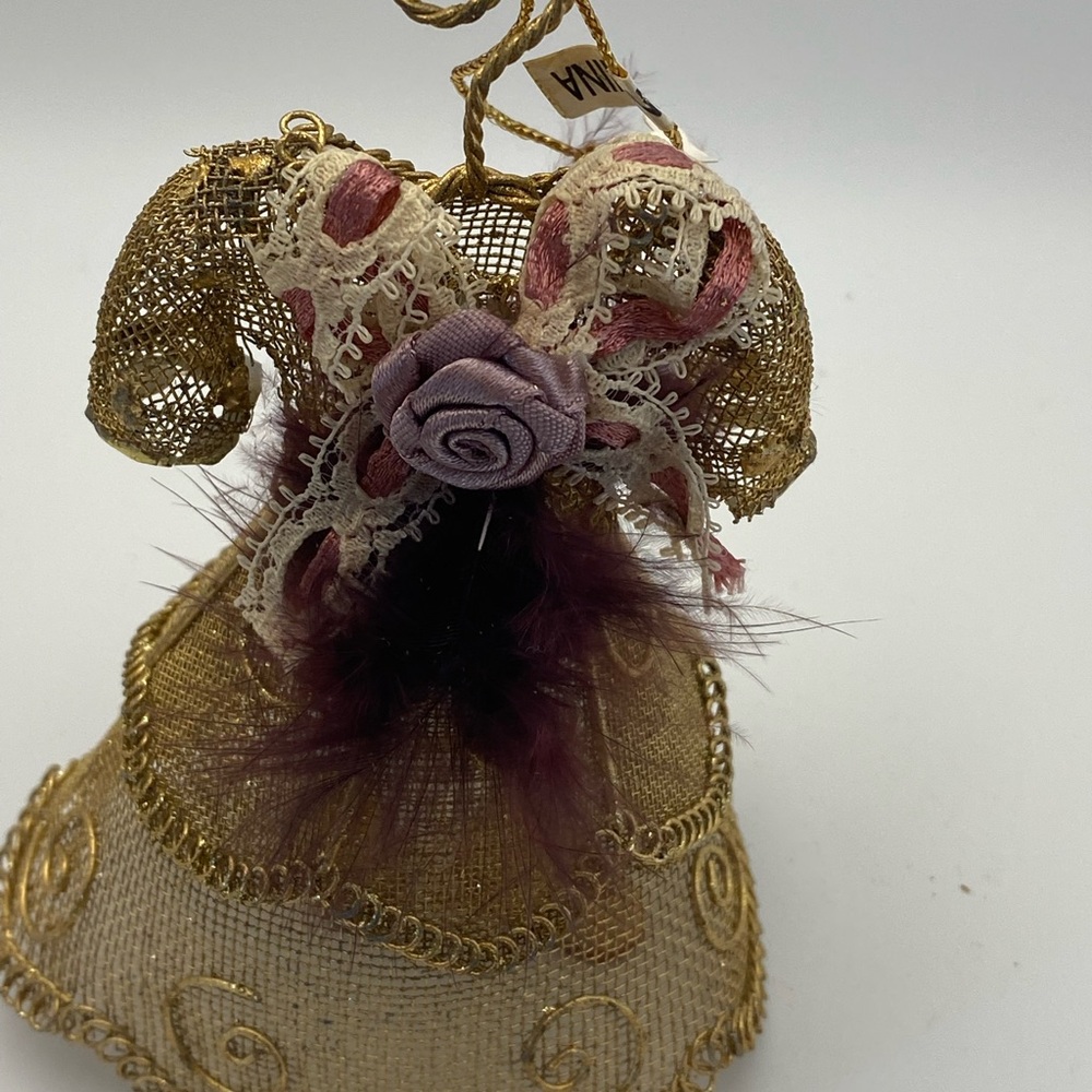 Two Victorian Style Dress Form Ornaments Vintage - Picture 3 of 13